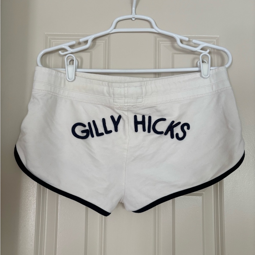 Gilly Hicks Sydney White & Blue Lounge Shorts – Beach Club Style - Picture 2 of 3